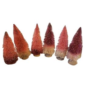 Vintage pink ombre bottle brush trees